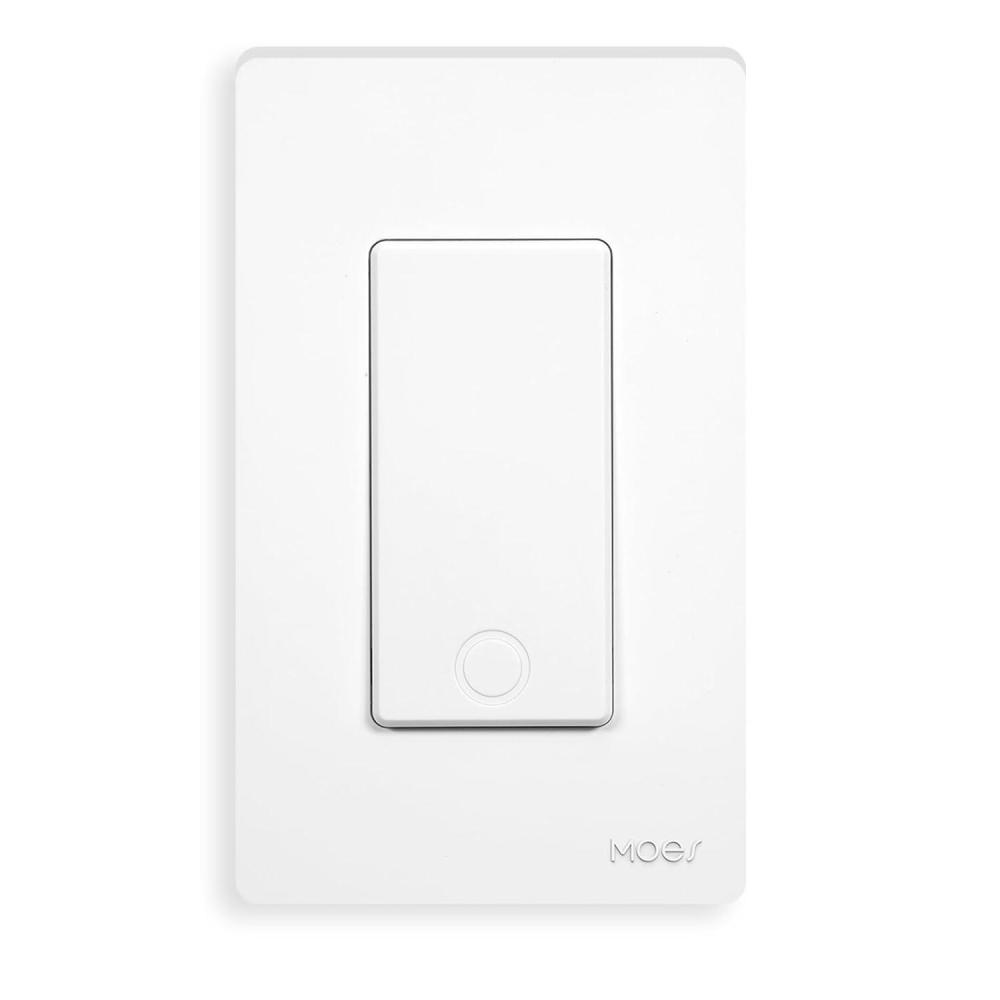image:imageMOES 2nd Generation WiFi Smart Light Switch Wall Switch 24GHz Neutral Wire Required Smart Life APP Remote Control Compatible with Alexa No Hub Required Black 1 Gang1 Gang White Smart Switch