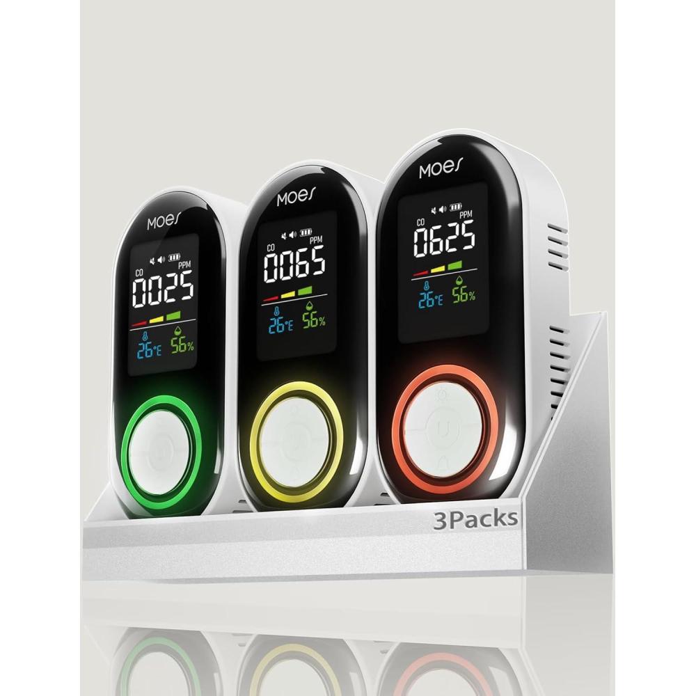 image:imageMOES Carbon Monoxide Detector Plug in Backup Battery Digital CO Detector with RealTime Display for CO Level Temp amp Humidity Compact PlugandPlay CO Alarm for Home Apartment RV amp Travel3