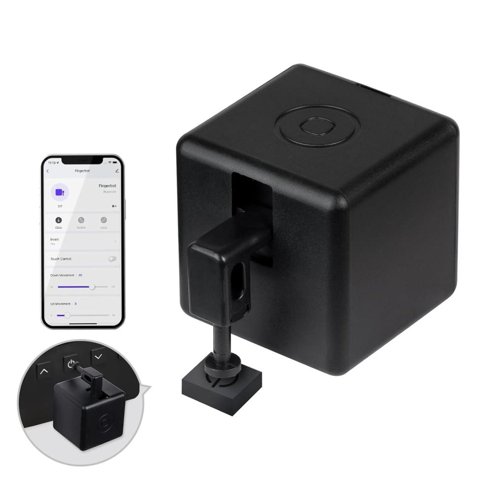 image:imageMOES Fingerbot Plus Smart Button Pusher No Wiring Switch Upgrade with Touch Control Work with Smart Life App Add MOES Tuya Bluetooth Hub Make it Compatible with AlexaGoogle Home and Timer ControlBlack