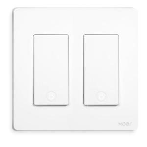 MOES 2nd Generation WiFi Smart Light Switch, Wall Switch 2.4GHz, Neutral Wire Required, Smart Life APP Remote Control, Compatible with Alexa, No Hub Required, Black 1 Gang(2 Gang White Smart Switch)