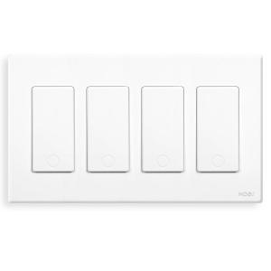 MOES 2nd Generation WiFi Smart Light Switch, Wall Switch 2.4GHz, Neutral Wire Required, Smart Life APP Remote Control, Compatible with Alexa, No Hub Required, Black 1 Gang(4 Gang White Smart Switch)