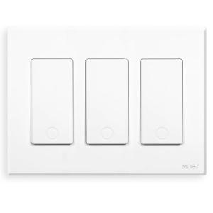 MOES 2nd Generation WiFi Smart Light Switch, Wall Switch 2.4GHz, Neutral Wire Required, Smart Life APP Remote Control, Compatible with Alexa, No Hub Required, Black 1 Gang(3 Gang White Smart Switch)