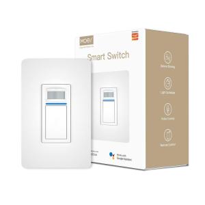 MOES Smart Motion Sensor Switch Single Pole, Needs Neutral Wire, Wi-Fi PIR Infrared Motion Activated Light Switch, Smart Life Tuya APP Remote Control Compatible with Alexa and Google, FCC Listed(PIR Switch)