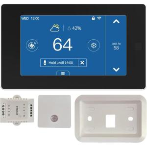 MOES Smart Programmable Thermostat for Home with Zone Remote Sensor and C-Wire Adapter, Tuya/Smart Life Remote Control Work with Alexa and Google Assistant, 7 Day Programmable, C-Wire Optional, 24VAC(Wi-Fi Thermostat + Sensor + C-wire)