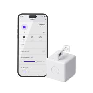 MOES Zigbee Fingerbot Plus, No Wiring Switch Smart Button Pusher, Upgrade with Touch Control,Support Alexa, Compatible with Tuya Smart Life(White Fingerbot Switch)
