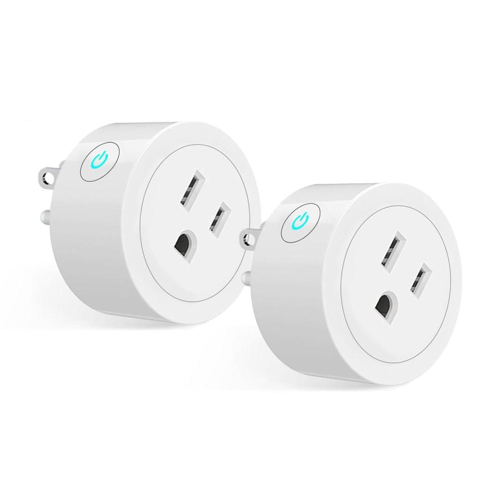 image:imageMOES Smart Dimmer Plug 2 Pack Plug in Lamp Dimmer Outlet for Dimmable LED CFL Halogen and Incandescent Bulbs Brightness Adjust Socket Tuya App Control Work with Alexa and Google 24GHz WiFiDimmer Plug 2 Pack