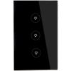 Wall Switch 3 Gang Black