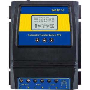 MOES Dual Power Controller 50A 5500 Watt Automatic Transfer Switch for Off Grid Solar Wind System ATS DC 12V 24V 48V AC 110V 220V.