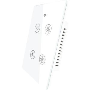 MOES WiFi Smart Ceiling Fan Light Wall Switch, Smart Life/Tuya APP Remote Timer and Counterdown, Compatible with Alexa and Google Home, No Hub Required, Neutral Wire Required,White